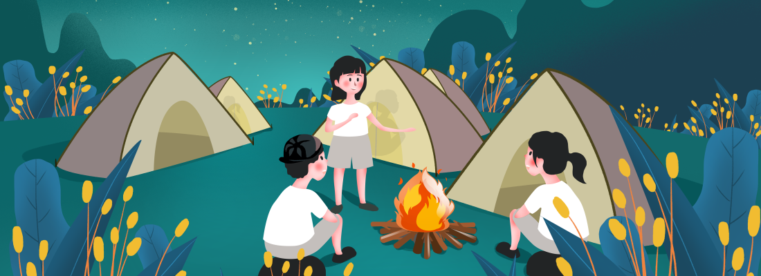 —Pngtree—summer camp camping illustration_4217711